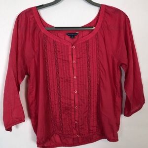 American Eagle pink long crop too EUC